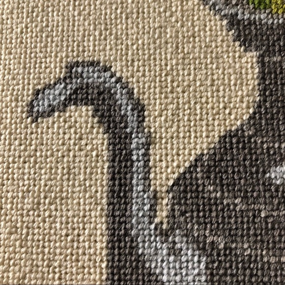 Large Vintage Cross Stitch Needlepoint Tapestry Style Tea Flowers Garden Teapot - Picture 5 of 11